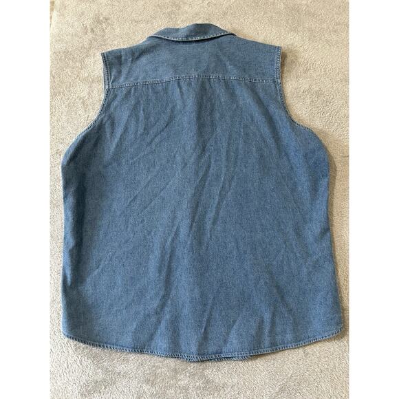 Vintage Mickey Mouse Denim Sleeveless Women’s Sz XL - Picture 2 of 9